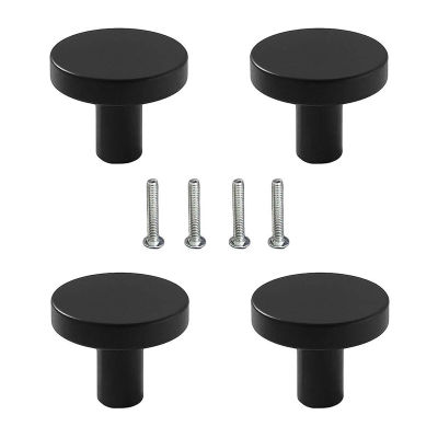 4 pzas. de tiradores redondos de metal de 25 mm con tornillo para gabinetes, cajones, puertas de muebles y cocina