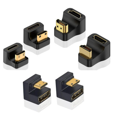 8K UHD forma de U 180 grados HDMI-compatible2.1 adaptadores arriba abajo Mini-HD a HD extensor para Monitor HDTV tableta videocámara portátil