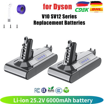 Para Dyson V10 6000mAh 25,2 V batería para Dyson SV12 batería absoluta Animal Li-ion aspiradora batería recargable SV12