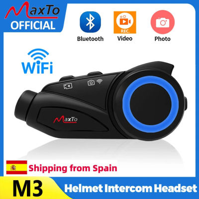Maxto M3 casco de motocicleta auriculares Bluetooth intercomunicador lente impermeable WiFi grabadora de vídeo Universal emparejamiento interfono DVR