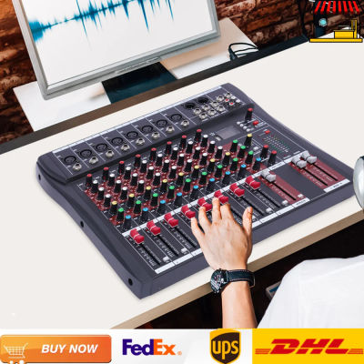 Mezclador de Audio Profesional de 8 Canales con Conectividad USB/Bluetooth | Consola de Mezclas Digital para Estudio