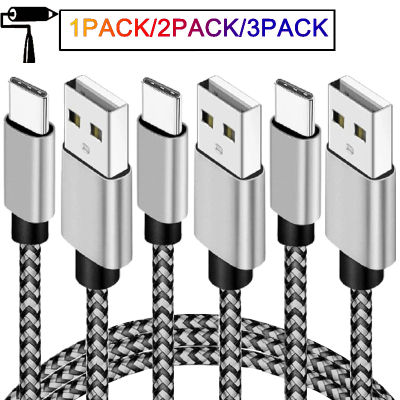 Cable USB A a tipo C Fecha Syuc carga rápida Cable móvil de datos de nailon para Huawei Samsung Xiaomi USB C accesorios de cargador de teléfono