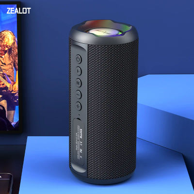 ZEALOT-S46 Altavoz Bluetooth portátil de 10W para exteriores, Mini caja de columna TWS inalámbrica impermeable, altavoz BT5.2, tarjeta TF para exteriores