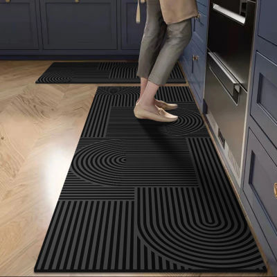 Alfombra de cocina de barro de diatomeas de tira larga, alfombra antideslizante con estampado simple, alfombrilla absorbente para pies para baño, alfombrilla para puerta