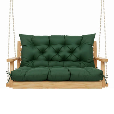 Cojín impermeable para columpio de Hollywood, cojín para banco de jardín, cojín de asiento de repuesto con respaldo para muebles de jardín