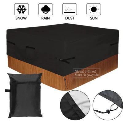 Cubierta Universal para bañera de hidromasaje cuadrada Oxford 210D, cubierta para bañera de piscina de SPA, Protector impermeable para muebles de piscina, cubierta antipolvo