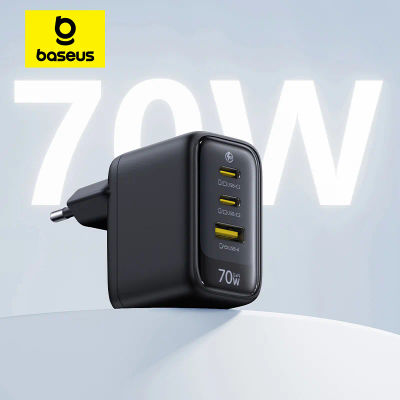 Cargador Rápido Baseus de 70W, Tipo C, USB, Compatible con QC, PD, PPS, Cargador Portátil para iPhone 17, 16, 15, 14, Macbook Air, Cargador para Laptop