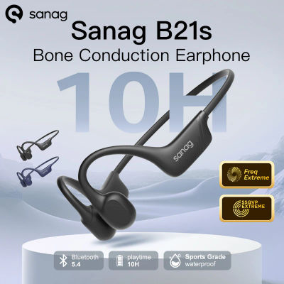 Sanag B21S auriculares inalámbricos de conducción ósea Bluetooth 5,4 auriculares de graves HiFi IPX5 auriculares deportivos impermeables para correr