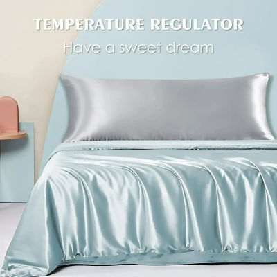 Funda de almohada de satén lujosa para el cuidado del cabello y la piel, funda de almohada suave, sedosa y larga para dormitorio, Hotel y decoración del hogar, 1 ud.