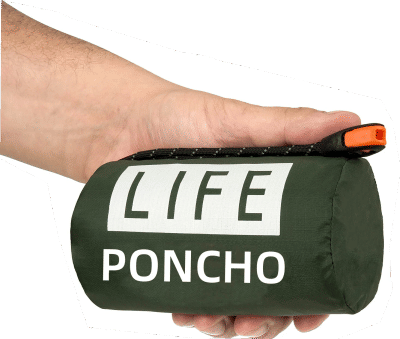 LIFE poncho de supervivencia de emergencia Poncho de lluvia manta térmica de supervivencia espacial impermeable reflectante de calor impermeable para acampar senderismo