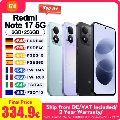 Versión Global Redmi Note 17 5G NFC Smartphone, Pantalla AMOLED FHD de 6.99' con Protección Ocular, Potente Snapdragon 4 Gen 4, Desbloqueo Facial por IA, Teléfonos Móviles