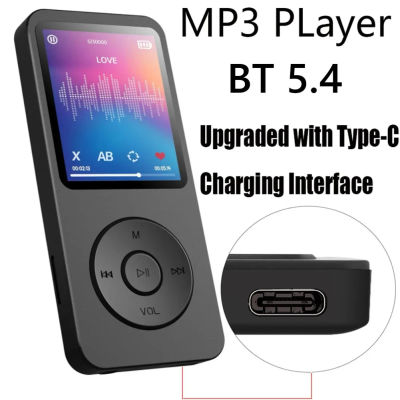 Reproductor Bluetooth 5,0 2024, altavoz estéreo de música MP3 portátil, reproducción de vídeo MP4 con pantalla LED, grabación de Radio FM para Walkman
