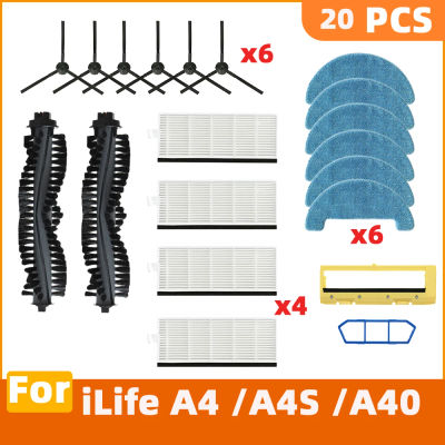 Piezas de repuesto para Robot aspirador iLife A4 A4S A40 Polaris PVCR 0926 0726W 0826, Cepillo Lateral principal, filtro Hepa, accesorios para fregona