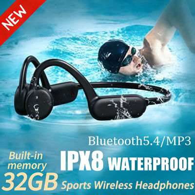 Auriculares de Conducción Ósea IPX8 MP3 32GB Bluetooth 5.3 Inalámbricos para Natación con Micrófono, Resistentes al Agua, para Ejercicio y Fitness 2026