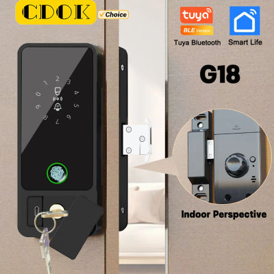 CDOK G18Tuya Bloqueo de contraseña Bluetooth, aplicación/impresión digital/contraseña/tarjeta magnética/desbloqueo de llave