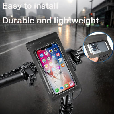360 ° Soporte Giratorio Impermeable para Teléfono, para Ciclismo al Aire Libre, Fácil de Instalar, Ligero y Duradero, Soporte para Teléfono Táctil