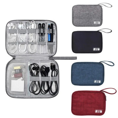 Bolsa de almacenamiento portátil para cables de teléfono, organizador de accesorios electrónicos, bolsa para cables de datos USB OTG, cargador, enchufe, organizador de viaje impermeable