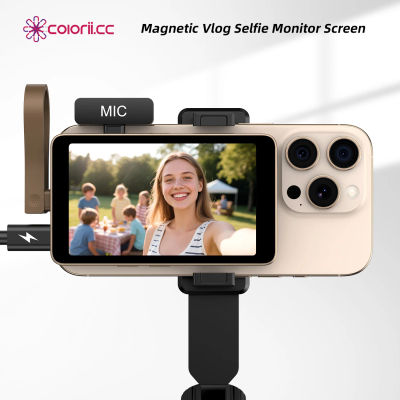 Monitor Magnético 4K para Vlog y Selfies, Pantalla de 3.94" para iPhone 17, 16, Samsung y Smartphones Android