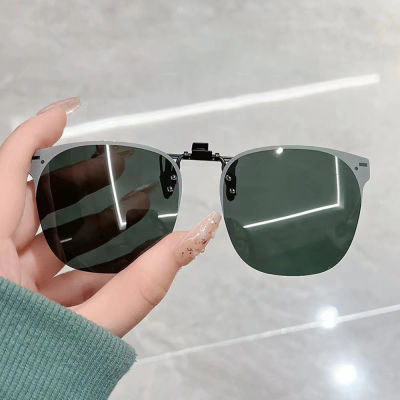 KLASSNUM, gafas de sol polarizadas con Clip para hombre, gafas abatibles hacia arriba para mujer, gafas de sol fotocromáticas degradadas Anti UV400, gafas de visión nocturna