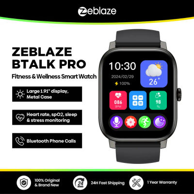 Reloj Inteligente Zeblaze Btalk PRO con Llamadas de Voz, Pantalla HD de 1.91'', Monitor de Frecuencia Cardíaca, SpO2 y Estrés, Múltiples Modos Deportivos