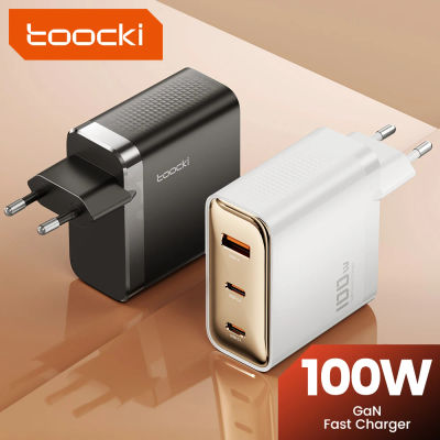 Toocki-cargador USB GaN de 100W, cargador USB C QC3.0 de carga rápida para iPhone 15, 14, 13 Pro, cargador rápido PD para Macbook, portátil y tableta