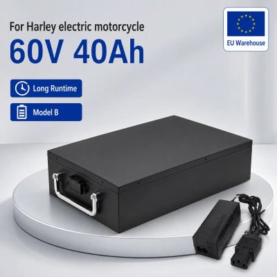 Batería Eléctrica Citycoco para Harley, 60V 20Ah-40Ah para Motocicletas Harley de 250W~1500W, Batería de Litio Impermeable + Cargador de 67.2V