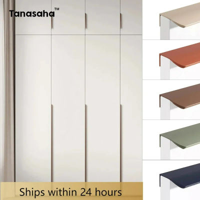 Morandi-tiradores ocultos para armario de cocina, manija de armario de aleación de aluminio, perilla y manija para puerta de armario colorida, herrajes para muebles