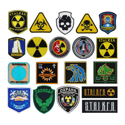 Stripe Nuclear Power Plant Radiación STALKER S.T.A.L.K.E.R. Parche de insignia de poder atómico Loners de mercenarios de facturas