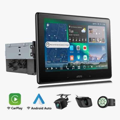 Radio para Auto Android 13 de 10 Pulgadas, 1 Din, Pantalla Retráctil, Bluetooth, Apple CarPlay, Android Auto, Reproductor Multimedia, 1Din