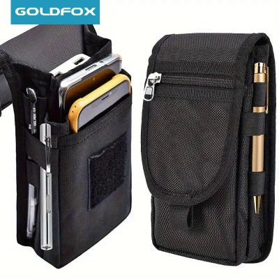 Bolsa multifuncional para teléfono móvil de 6,3 pulgadas, bolsillo de tela Oxford, funda para cinturón para teléfono móvil, bolsa para exteriores para hombre para Iphone 16 15