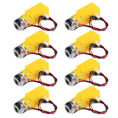 Motor TT de 4/8 Uds., Motor de caja de cambios Dual DC 3-6V, relación de 200RPM, Motor de eje 1:48 con cable de 2,54mm para Robot de coche inteligente Arduino DIY