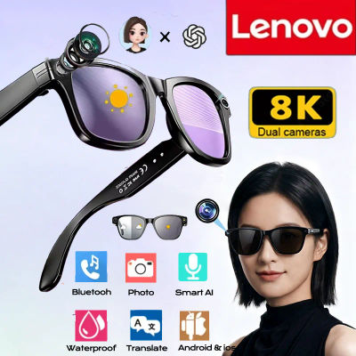Gafas Inteligentes Lenovo con IA, Cámara 8K, Chat GPT, Táctiles, Deportivas, Reproductor de Música, Llamadas Bluetooth, Traducto