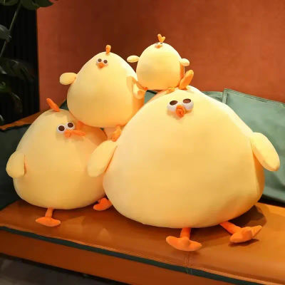 Divertidos juguetes de peluche de pollo gordo, almohada de simulación suave, lindos muñecos de peluche, almohada para el cuello, Animal relleno para niños y niñas, regalos de Festival