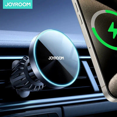 Joyroom soporte magnético para teléfono de coche cargador de coche rápido inalámbrico para iPhone soporte magnético para teléfono de coche de 15W soporte inalámbrico