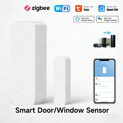 Sensor Inteligente para Puerta y Ventana WiFi Zigbee3.0 2MQTT, Detector de Alarma de Seguridad Tuya, Monitor de Apertura/Cierre, Compatible con Alexa Smart Life