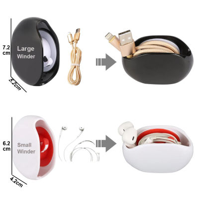Enrollador de cables automático para auriculares, auriculares, cables USB, teléfono, tableta, cargador de lector. Organizador de envoltura de cables retráctil