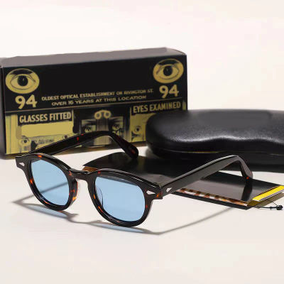Johnny Depp-gafas de sol polarizadas para hombre y mujer, lentes de sol de marca de lujo con montura de acetato Vintage
