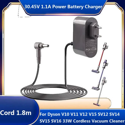Cargador de 30.45V para aspiradoras inalámbricas Dyson V10 V11 V12 V15 SV12 SV14 SV15 SV16 SV20 SV22, adaptador de cargador de 1.1A con cable de 1.8M