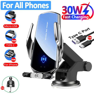 Soporte de cargador inalámbrico para coche de 15W para iPhone 16, 15, 14, 13, 12 Pro Max, Samsung, adaptadores magnéticos 3 en 1, cargadores de carga rápida para teléfono