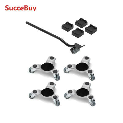 SucceBuy 4 Uds muebles Dolly Movers con ruedas giratorias triangulares y 3 ruedas juego de herramientas para levantar frigorífico para electrodomésticos sofá