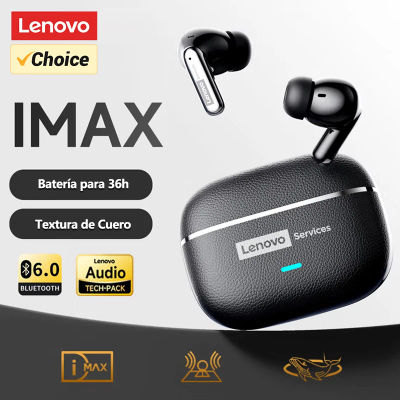 Audífonos Inalámbricos Lenovo LE208 con Cancelación de Ruido ENC, Bluetooth V6.0, HIFI, Textura de Cuero, Auriculares para Juegos