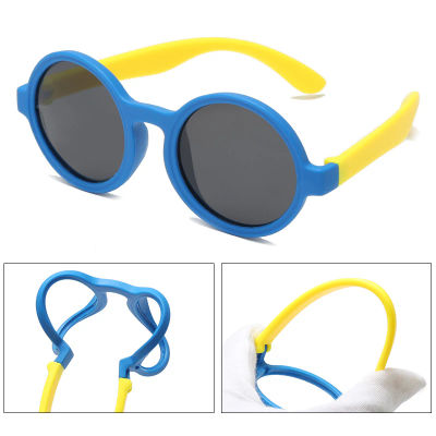 2023 nuevas gafas de sol bonitas con montura redonda para niños, gafas de sol suaves y seguras para bebés, gafas de sol resistentes a los rayos UV, gafas de tendencia para niños y niñas