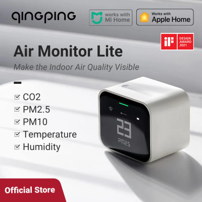 Qingping 5 en 1 Apple HomeKit Compatible con WiFi Monitor de calidad del aire, Sensor de medidor de CO2 portátil detecta PM2.5PM10, temperatura, humedad