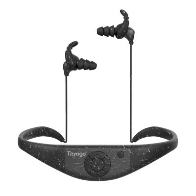 Tayogo Reproductor de Mp3 Impermeable para Natación + Auriculares Bluetooth para Correr | Reproductor de MP3 de 32 GB, Bluetooth, FM, modo de recepción