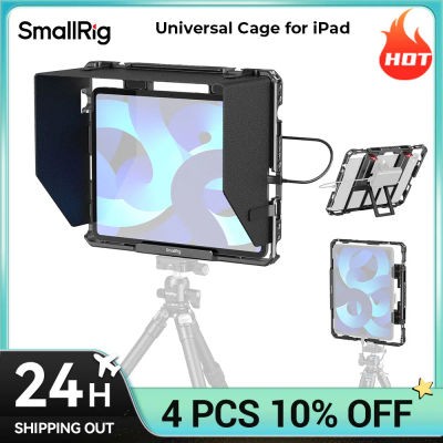 SmallRig Jaula de metal universal para iPad, monitor adaptador de montaje en trípode para iPad apto para iPad Pro 12,9, Air, Mini con orificio de 1/4"-20