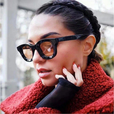 Gafas de sol con montura pequeña para hombre y mujer, gafas cuadradas vintage, gafas cóncavas negras, gafas de sol UV400