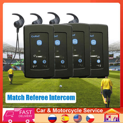 GOREF 1200M Intercomunicador Manos Libres Auriculares de Árbitro Bluetooth Inalámbrico en Tiempo Real Interfono Dúplex Completo MAX. Talkie de 4 grupos