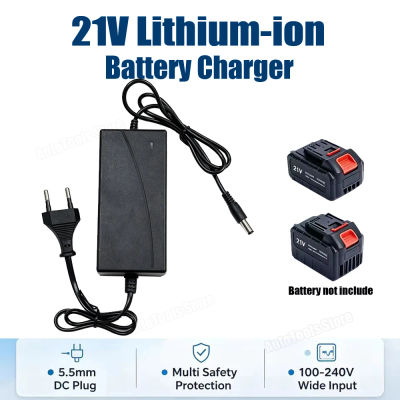 Cargador de 21V para destornillador y llave de 21V 18V, cargador de batería de iones de litio con adaptador de corriente CC, cargadores de batería de 21V 2A