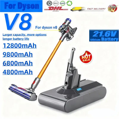 Batería de Repuesto 100% Nueva para Dyson V8, 21.6V 12800mAh, para Aspiradora Inalámbrica Dyson V8 Absolute