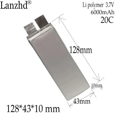 Batería de polímero de litio de alta velocidad, 1-12 piezas, 3,7 v, 6000mAh, 20C, para bricolaje, 22,2 v, 14,8 V, máquina de protección de plantas UAV, arranque de coche, 1043128